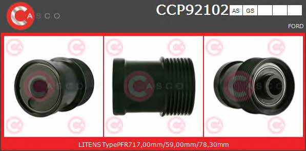 Casco CCP92102AS Шків генератора CCP92102AS: Купити в Україні - Добра ціна на EXIST.UA!