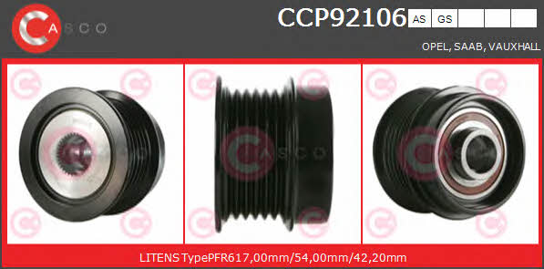 Casco CCP92106GS Шків генератора CCP92106GS: Купити в Україні - Добра ціна на EXIST.UA!