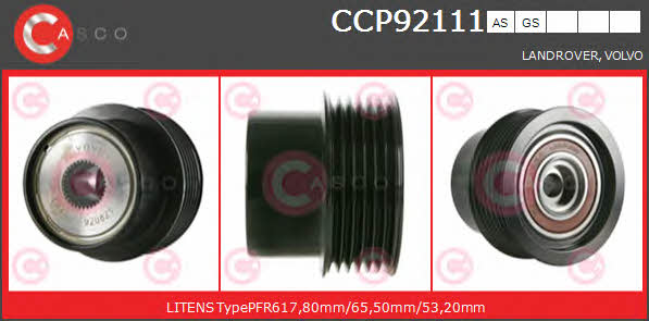 Casco CCP92111GS Шків генератора CCP92111GS: Купити в Україні - Добра ціна на EXIST.UA!