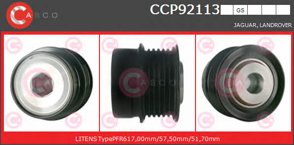 Casco CCP92113GS Шків генератора CCP92113GS: Купити в Україні - Добра ціна на EXIST.UA!