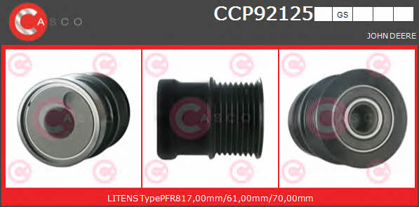 Casco CCP92125GS Шків генератора CCP92125GS: Купити в Україні - Добра ціна на EXIST.UA!