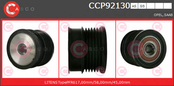 Casco CCP92130GS Шків генератора CCP92130GS: Купити в Україні - Добра ціна на EXIST.UA!