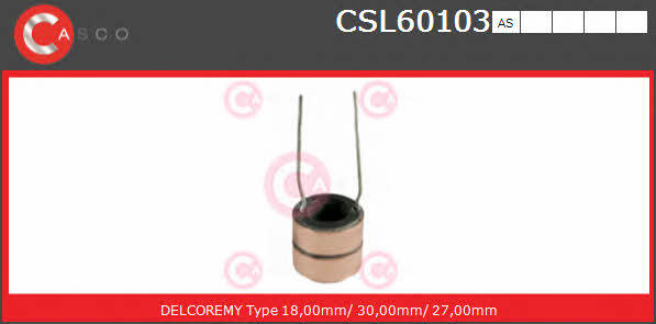 Casco CSL60103AS Кільце контактне генератора CSL60103AS: Приваблива ціна - Купити в Україні на EXIST.UA!