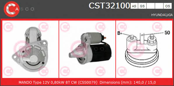 Casco CST32100OS Стартер CST32100OS: Купити в Україні - Добра ціна на EXIST.UA!