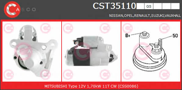 Casco CST35110GS Стартер CST35110GS: Купити в Україні - Добра ціна на EXIST.UA!