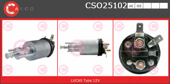 CSO25102AS Casco Реле стартера втягивающее