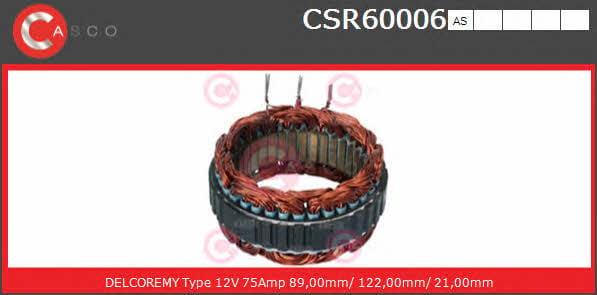 Casco CSR60006AS Статор генератора CSR60006AS: Купити в Україні - Добра ціна на EXIST.UA!
