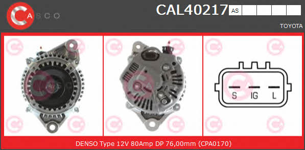 Casco CAL40217AS Генератор CAL40217AS: Купити в Україні - Добра ціна на EXIST.UA!