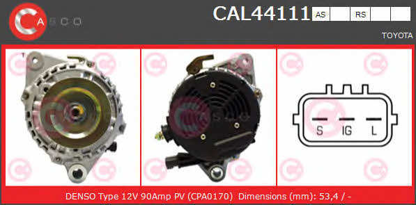 Casco CAL44111RS Генератор CAL44111RS: Купити в Україні - Добра ціна на EXIST.UA!