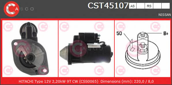 Casco CST45107AS Стартер CST45107AS: Купити в Україні - Добра ціна на EXIST.UA!