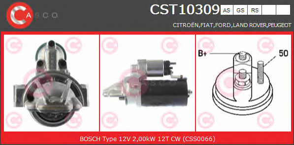 Casco CST10309AS Стартер CST10309AS: Купити в Україні - Добра ціна на EXIST.UA!