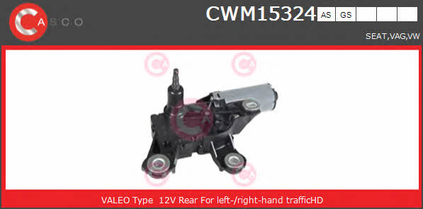 Casco CWM15324AS Мотор стеклоочистителя CWM15324AS: Отличная цена - Купить в Украине на EXIST.UA! CWM15324AS Casco Мотор стеклоочистителя