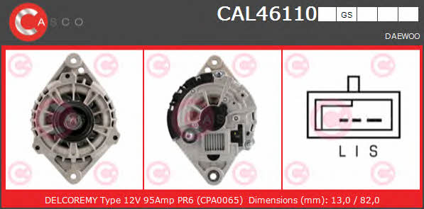 Casco CAL46110GS Генератор CAL46110GS: Купити в Україні - Добра ціна на EXIST.UA!