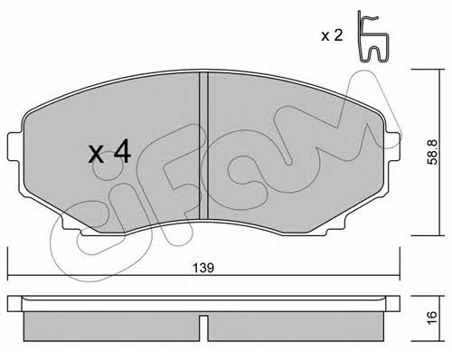 Гальмівні колодки дискові Mazda MPV (Мазда МПВ): 8224770 Cifam Гальмівні колодки, комплект