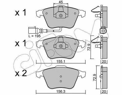 8225494 Cifam Тормозные колодки дисковые, комплект