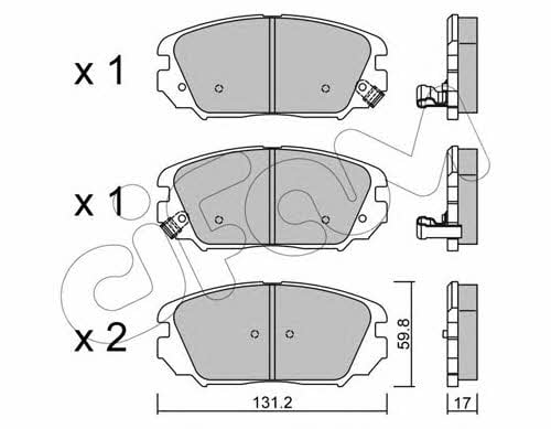 8228850 Cifam Тормозные колодки дисковые, комплект