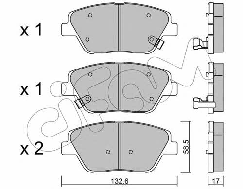 8229450 Cifam Тормозные колодки дисковые, комплект