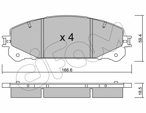 Гальмівні колодки дискові Lexus NX (Лексус НХ): 8229381 Cifam Гальмівні колодки, комплект