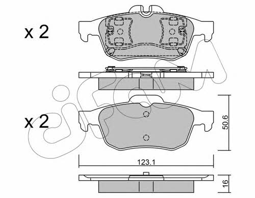 Колодки Renault Latitude (Рено Латитьюд): 8229740 Cifam Тормозные колодки дисковые, комплект