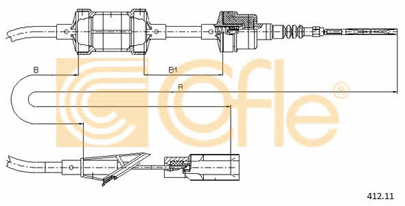 Cofle 412.11 Трос зчеплення 41211: Купити в Україні - Добра ціна на EXIST.UA!