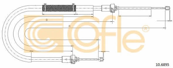 Трос ручного гальма Cofle 10.6895