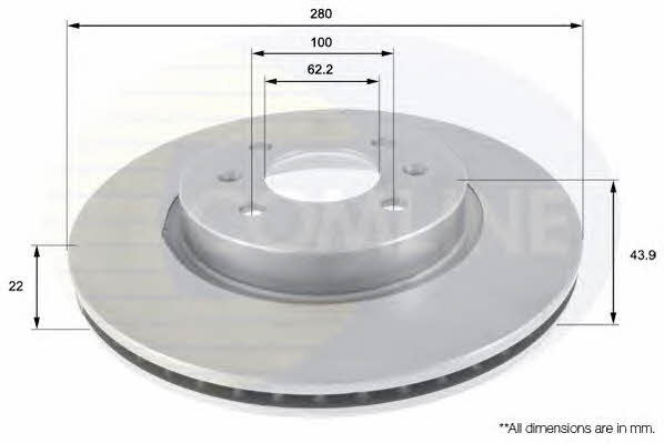 Comline ADC2405V Диск гальмівний передній вентильований ADC2405V: Приваблива ціна - Купити в Україні на EXIST.UA! ADC2405V Comline Диск гальмівний передній вентильований