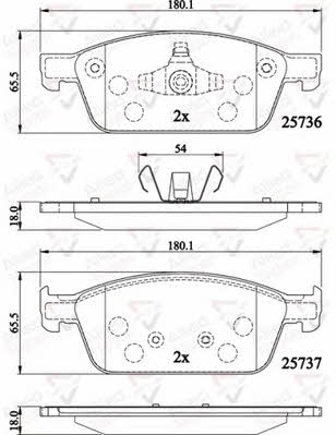 Comline ADB02196 Гальмівні колодки, комплект ADB02196: Купити в Україні - Добра ціна на EXIST.UA!