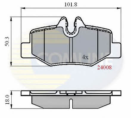 CBP01306 Comline Тормозные колодки дисковые, комплект