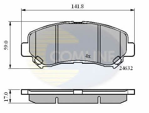 CBP01577 Comline Тормозные колодки дисковые, комплект