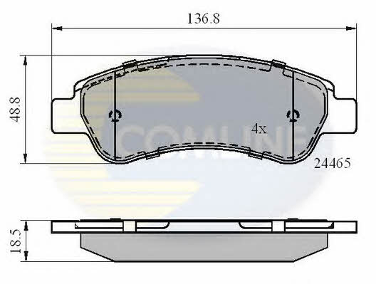 Comline CBP01604 Гальмівні колодки, комплект CBP01604: Купити в Україні - Добра ціна на EXIST.UA!