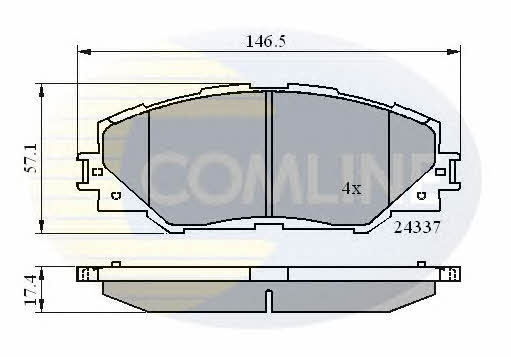 Comline CBP01625 Гальмівні колодки, комплект CBP01625: Приваблива ціна - Купити в Україні на EXIST.UA!