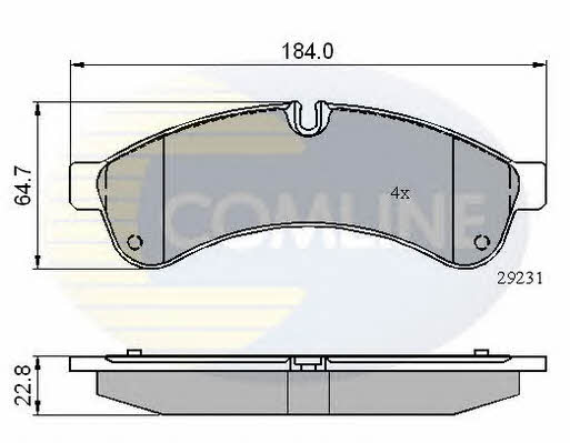 Comline CBP01727 Тормозные колодки дисковые, комплект CBP01727: Отличная цена - Купить в Украине на EXIST.UA! CBP01727 Comline Тормозные колодки дисковые, комплект
