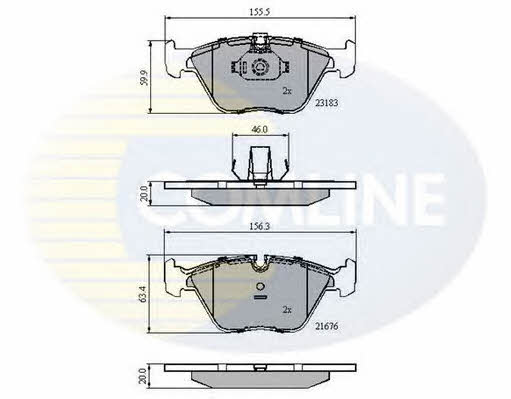 CBP01744 Comline Тормозные колодки дисковые, комплект
