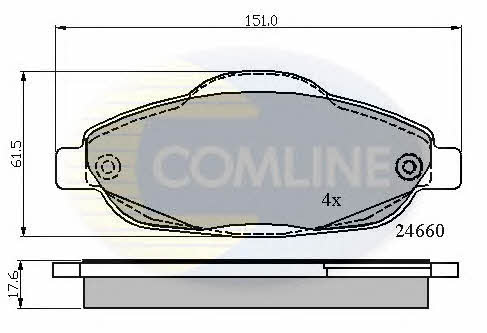 CBP01765 Comline Тормозные колодки дисковые, комплект