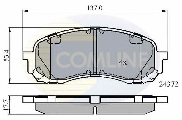 CBP01778 Comline Гальмівні колодки, комплект