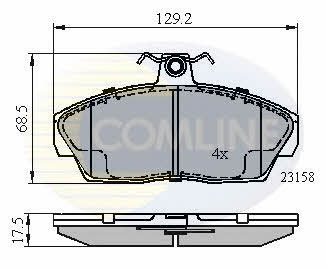 Comline CBP0232 Гальмівні колодки, комплект CBP0232: Купити в Україні - Добра ціна на EXIST.UA!