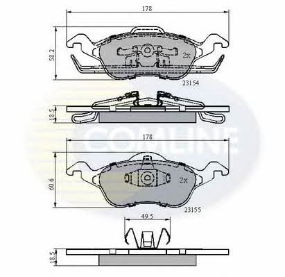 CBP0490 Comline Тормозные колодки дисковые, комплект