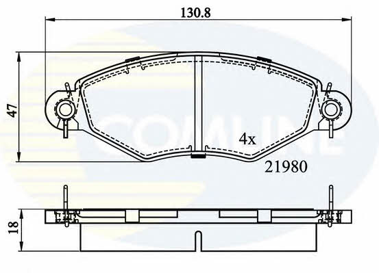 CBP0704 Comline Тормозные колодки дисковые, комплект