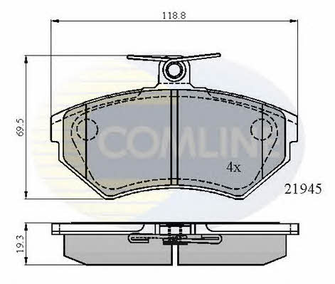 CBP0736 Comline Тормозные колодки дисковые, комплект