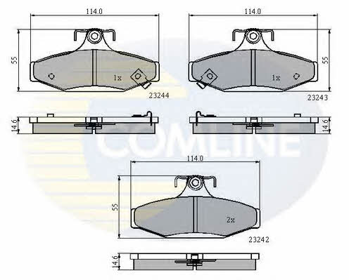Comline CBP3586 Гальмівні колодки, комплект CBP3586: Купити в Україні - Добра ціна на EXIST.UA!