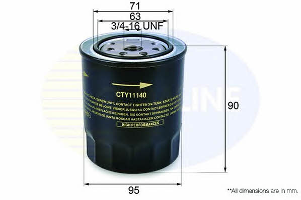 Comline CTY11140 Фільтр масляний CTY11140: Купити в Україні - Добра ціна на EXIST.UA!