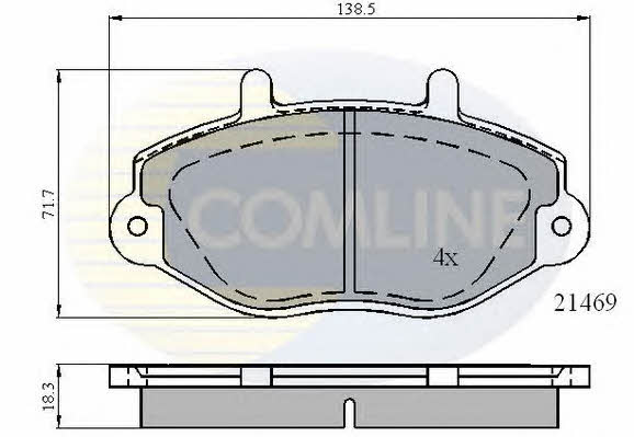 CBP0924 Comline Тормозные колодки дисковые, комплект