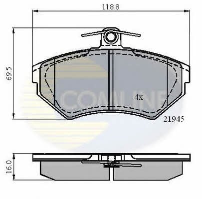 CBP0989 Comline Гальмівні колодки, комплект