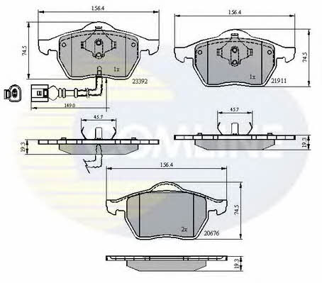 Comline CBP11111 Гальмівні колодки, комплект CBP11111: Купити в Україні - Добра ціна на EXIST.UA!
