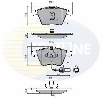 Comline CBP11200 Гальмівні колодки, комплект CBP11200: Купити в Україні - Добра ціна на EXIST.UA!