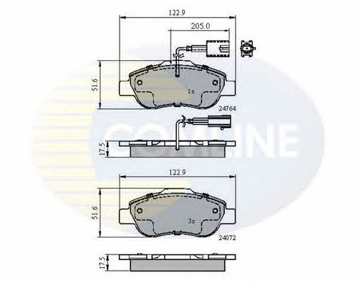 Comline CBP11600 Гальмівні колодки, комплект CBP11600: Купити в Україні - Добра ціна на EXIST.UA!