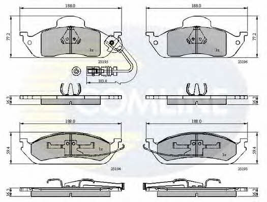 Comline CBP1911 Гальмівні колодки, комплект CBP1911: Купити в Україні - Добра ціна на EXIST.UA!