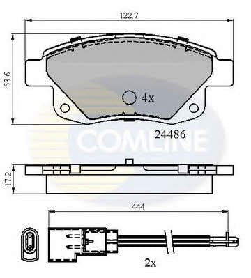 CBP21554 Comline Тормозные колодки дисковые, комплект