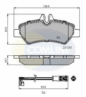 Comline CBP21556 Тормозные колодки дисковые, комплект CBP21556: Отличная цена - Купить в Украине на EXIST.UA! CBP21556 Comline Тормозные колодки дисковые, комплект