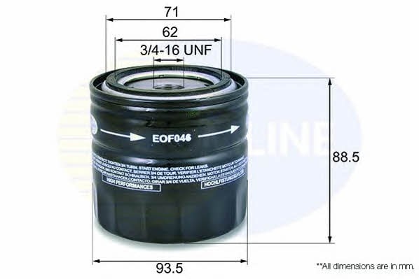 Comline EOF046 Фільтр масляний EOF046: Приваблива ціна - Купити в Україні на EXIST.UA!